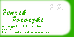 henrik potoczki business card